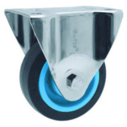 Roulette Gemroll platine fixe Resilex gris 100mm 200kg