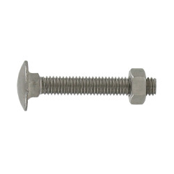 Boulon tête ronde collet carre inox A2 8x70 - coque x8