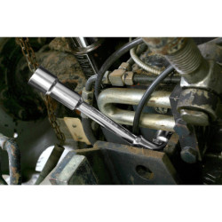 Cle à pipe 6x6 pans serie 75 debouchee forgee 22 mm - profil OGV - FACOM 7522
