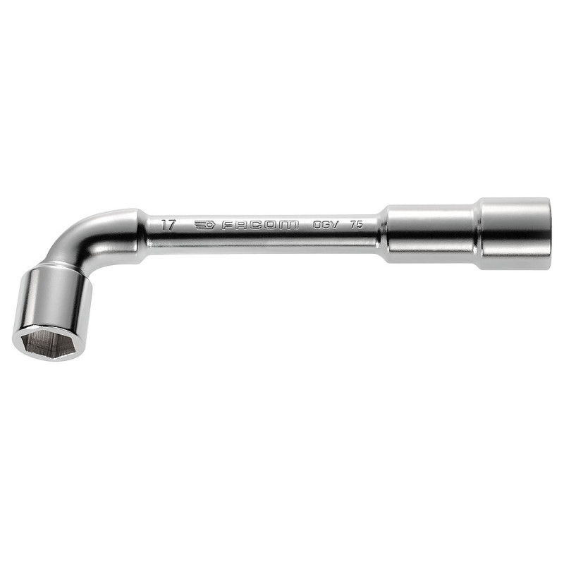 Cle à pipe 6x6 pans serie 75 debouchee forgee 17 mm - profil OGV - FACOM 7517