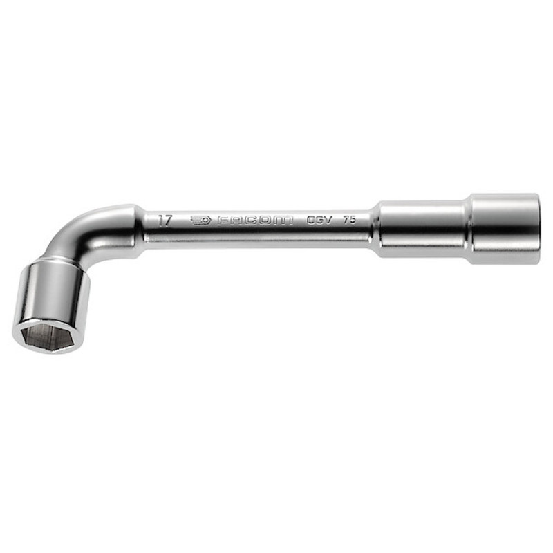 Cle à pipe 6x6 pans serie 75 debouchee forgee 17 mm - profil OGV - FACOM 7517