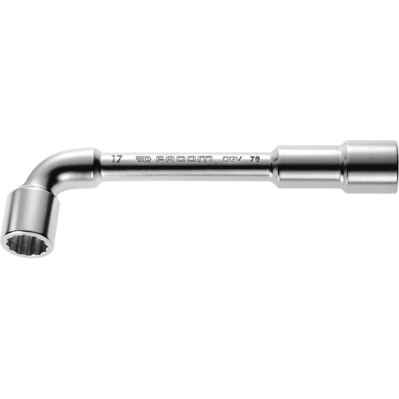 Cle à pipe 6x6 pans serie 75 debouchee forgee 17 mm - profil OGV - FACOM 7517