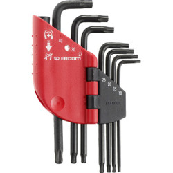 Jeu de 7 cles mâles TORXResistorx sur etui - FACOM 89SRJ7PB