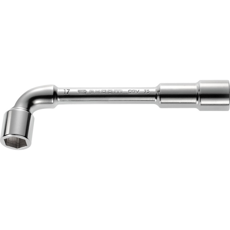 Cle à pipe 6x6 pans serie 75 debouchee forgee 21 mm - profil OGV - FACOM 7521