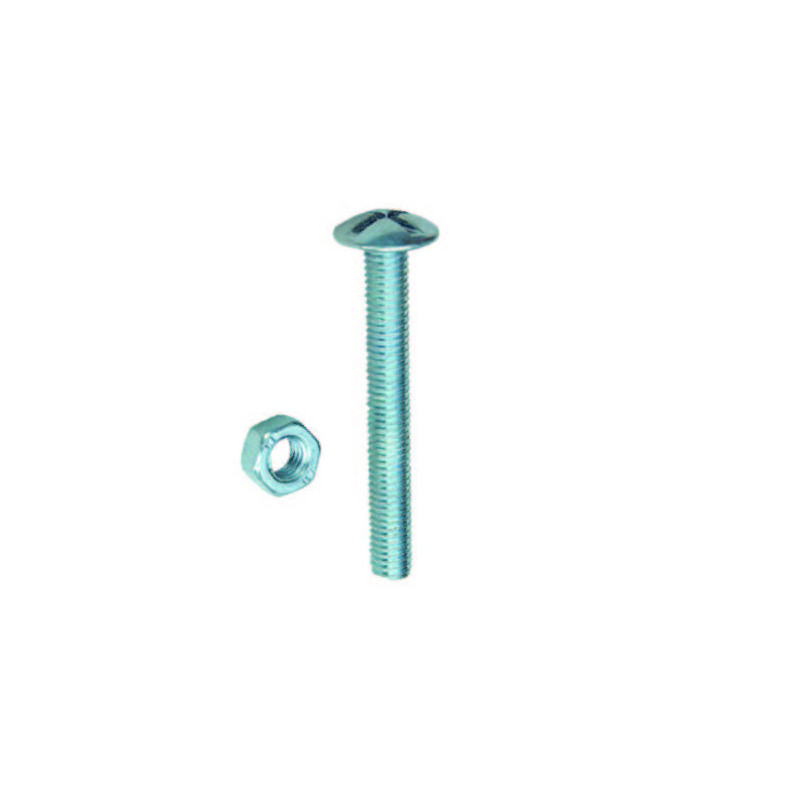 Boulon poêlier 8x60 mm Acier Zingue Boite x 100 VYNEX
