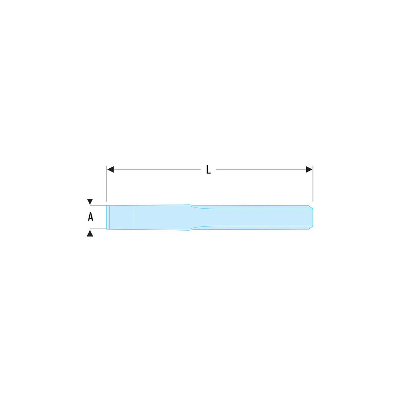 Burin profil constant 220 mm -Poids 500G-Tranchant reaffûtable-FACOM 26325