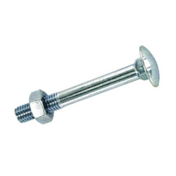 Boulon tête ronde collet carre 10x150 mm Acier Zingue Boite x 25 VYNEX