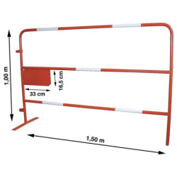 BARRIERE TP - PLAQUE SOUDÉE - BANDES BLANCHES