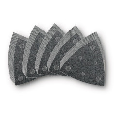 Set de feuilles abrasives perforees - 10 x Grain 60 80 120 180 240 - x 50