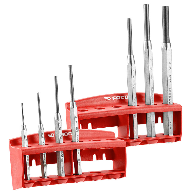Jeu de 7 chasse goupilles de 2 à 10 mm-Sur support-FACOM 249JS7