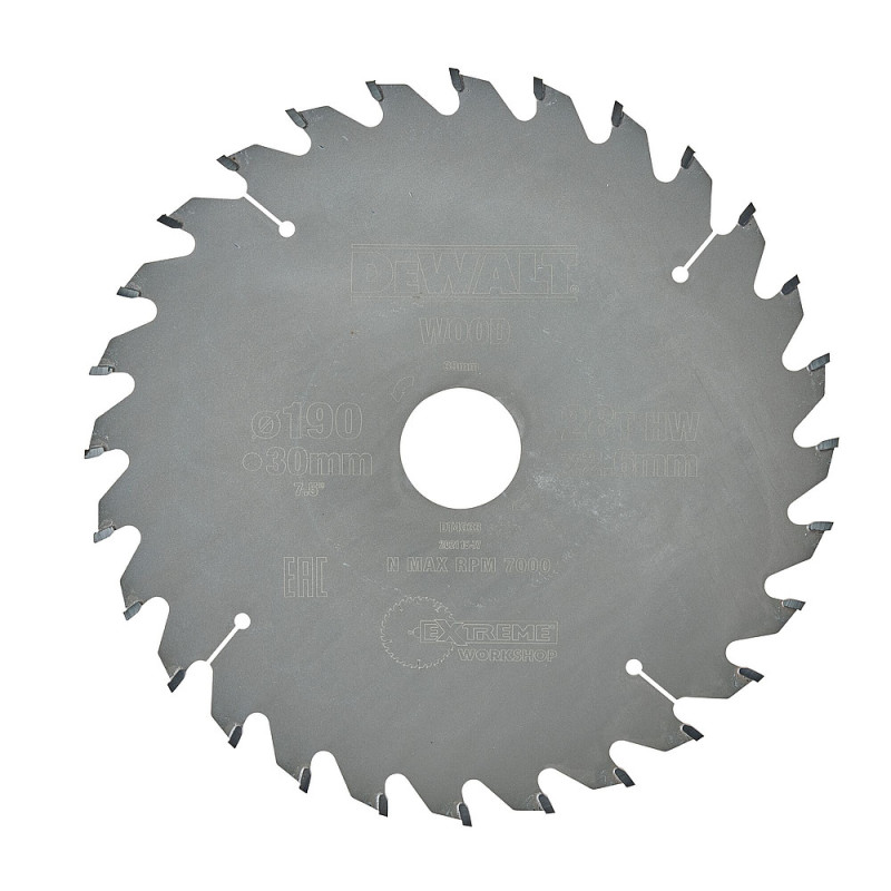 Lame de scie circulaire 190x30 mm 28 dents ATBtronçonnage angle dattaque 25