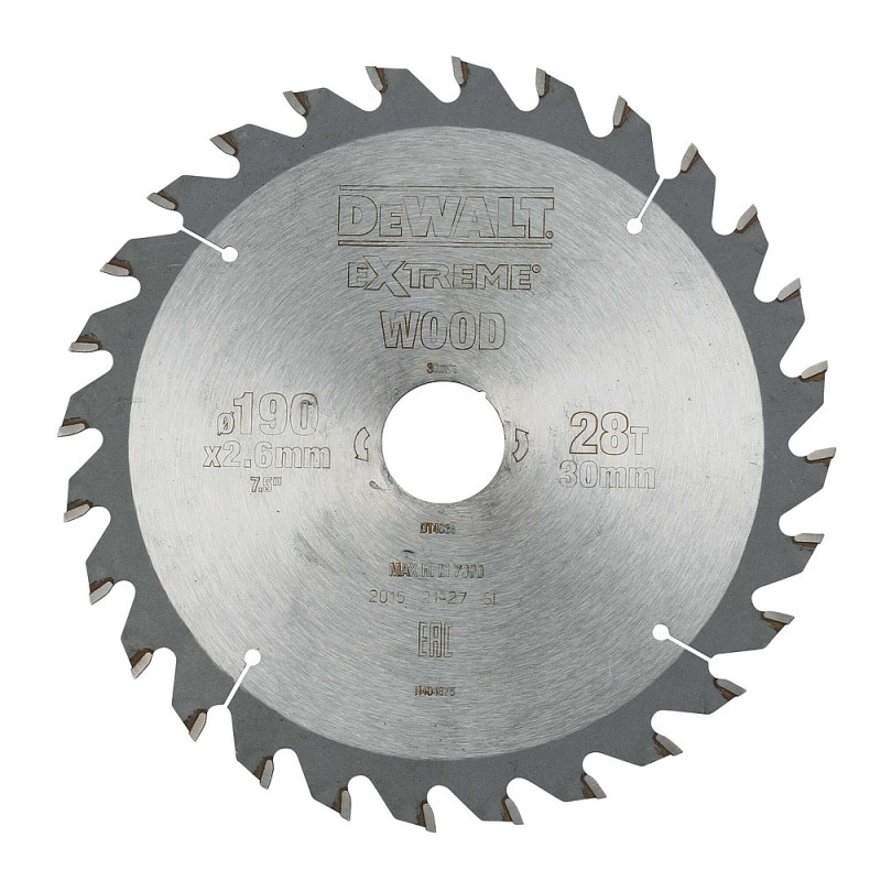 Lame de scie circulaire 190x30 mm 28 dents ATBtronçonnage angle dattaque 25