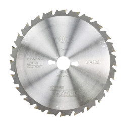 Lame de scie radiale 250 x 304mm 24 dents angle dattaque 10 epaisseur 18mm