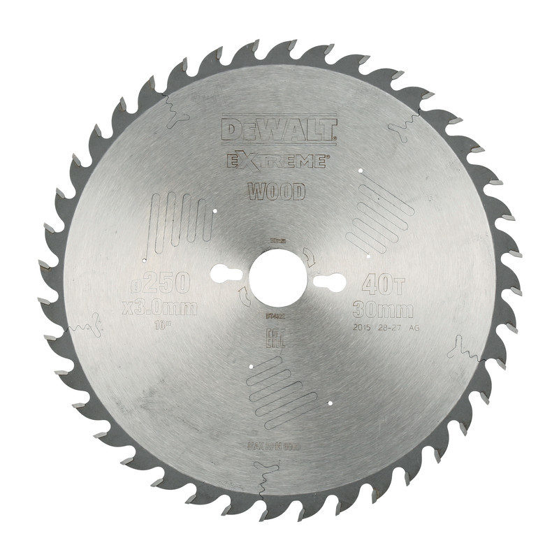 Lame de scie circulaire stationnaire Extreme Workshop 250 x 30 mm 40 dents