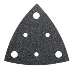 Feuille abrasive triangulaire perforee - Grain 60 - Pack de 5