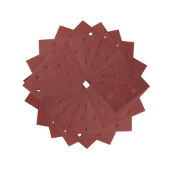 14 feuille abrasive pour ponceuses vibrantes grain 40-8 perforations 115x115 mm
