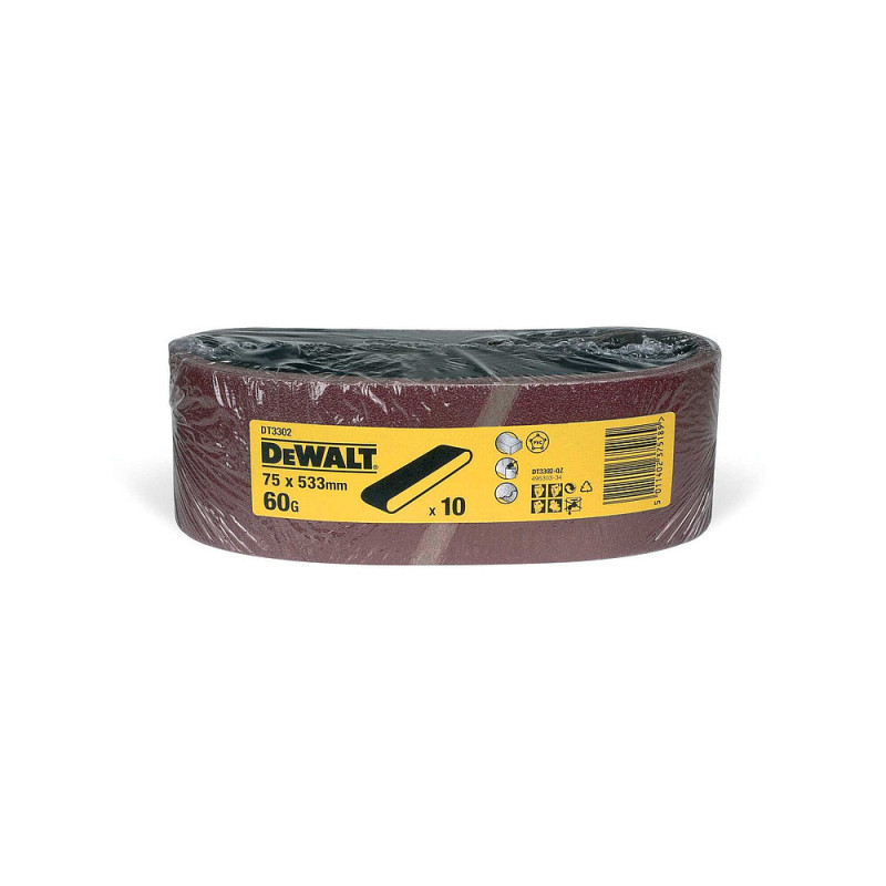 Abrasif pour ponceuses à bande - bois peinture metal grain 60 - 75 x 533 mm
