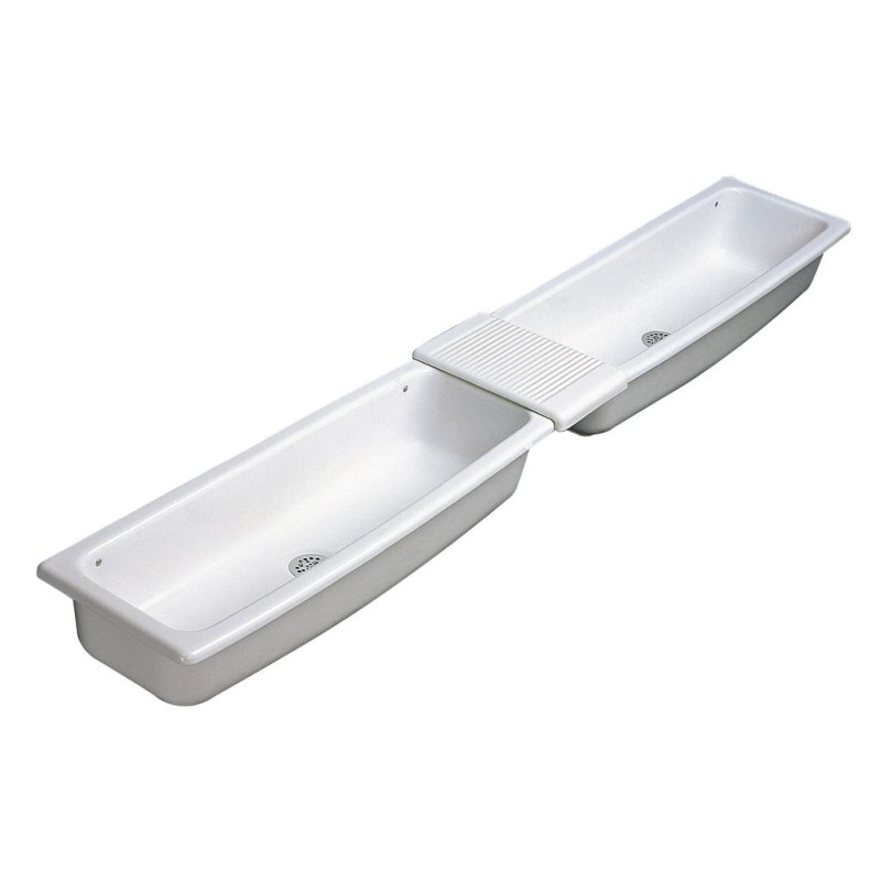 Lavabo Auge 95 x 33 cm Contour 21 blanc en ceramique