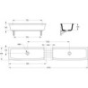 Lavabo Auge 95 x 33 cm Contour 21 blanc en ceramique