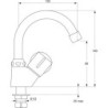 Robinet simple NF ULYSSE C chrome bec tube orientable