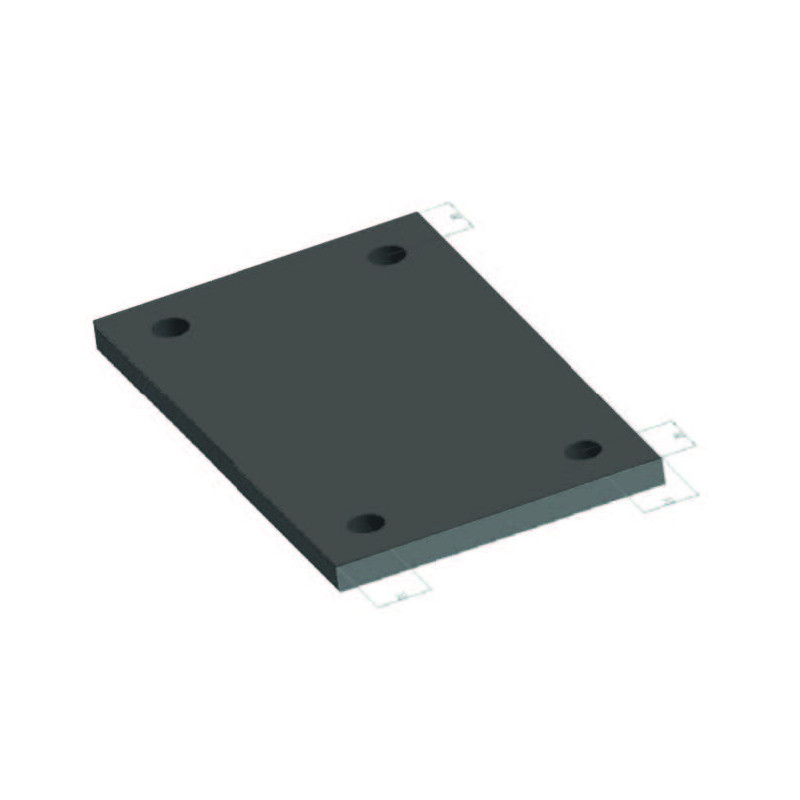 PLATINE 200X120X8MM NOIR 4 TR