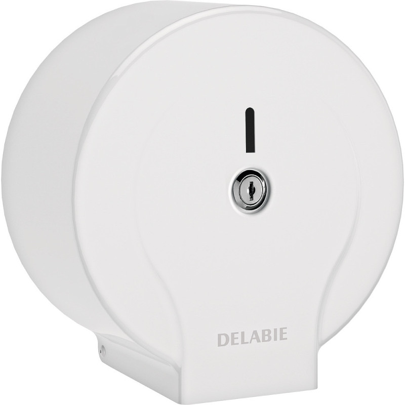 Distributeur de papier WC pour bobine 200 m acier laqué blanc