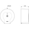 Distributeur de papier WC pour bobine 200 m acier laqué blanc