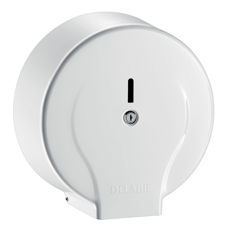 Distributeur de papier WC pour bobine 200 m acier laqué blanc