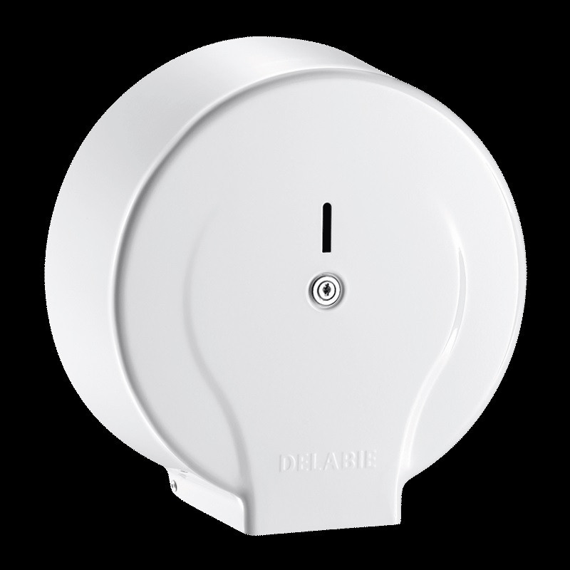 Distributeur de papier WC pour bobine 400 m acier laqué blanc