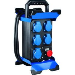 Coffret de chantier IP44 STECKY - 5 prises de courant NF à clapet
