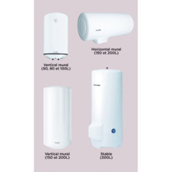 Chauffe-eau électrique Blindé 150L horizontal raccordement dessous