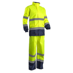 HI WAY Rainsuit hi-viz jaune-marine. M classe 3