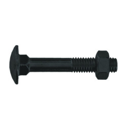 Boulon tête ronde collet carré 10x100 mm Acier Zingué Boite x 50 VYNEX